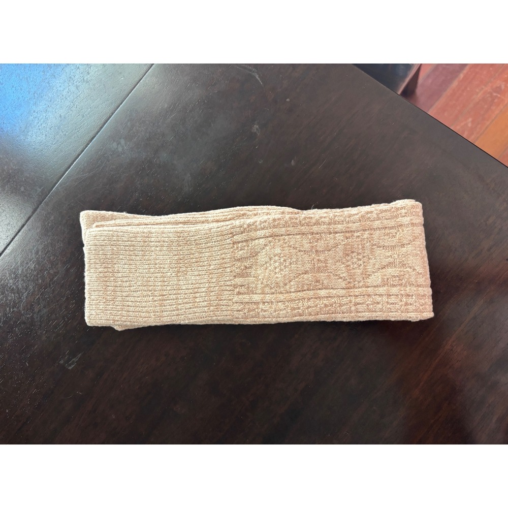 Pudus Lifestyle Co Sweater Socks Oatmeal Beige Cable Knit PUD-FA-021 NWT